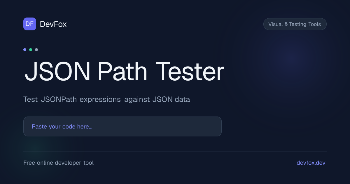 JSONPath Tester | Evaluate JSONPath Expressions Online - DevFox
