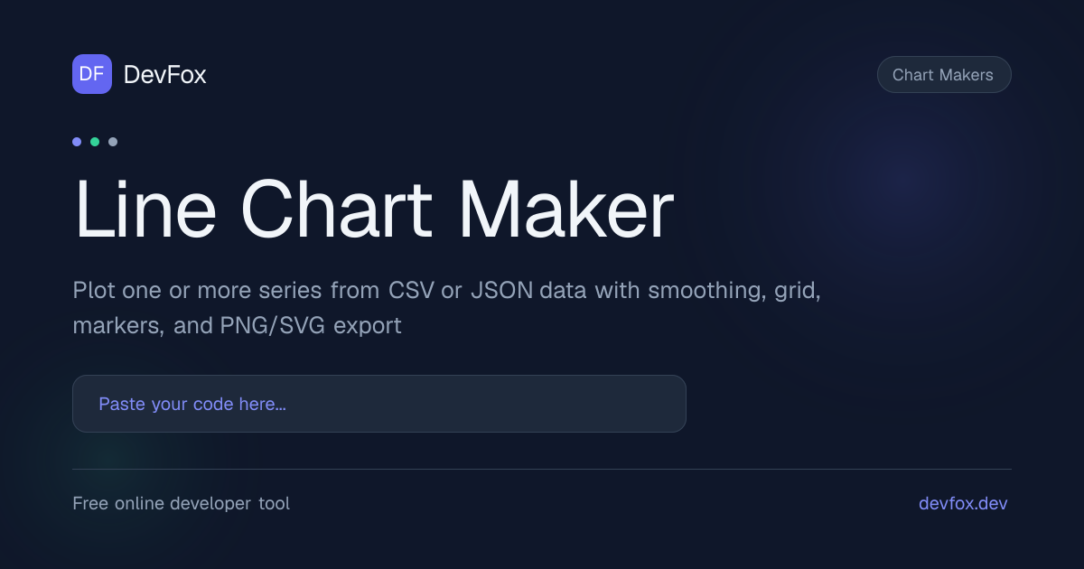 Line Chart Maker — CSV & JSON to Line Chart | DevFox