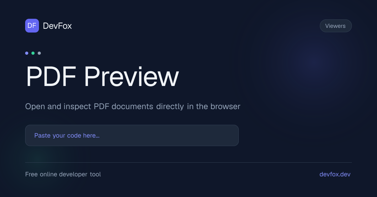 PDF Preview | Open and inspect PDF documents directly in the browser ...